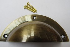 LARGE solid brass cup cupped