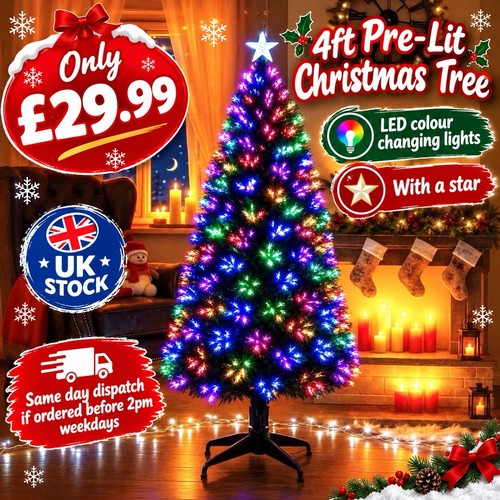 4ft fibre optic christmas - fibre,