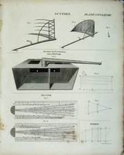 Original Old Antique Print