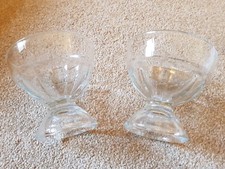 Vintage Style Set of 2 Sundae/Knickerbocker Glory/Milkshake Glasses-Ice Cream