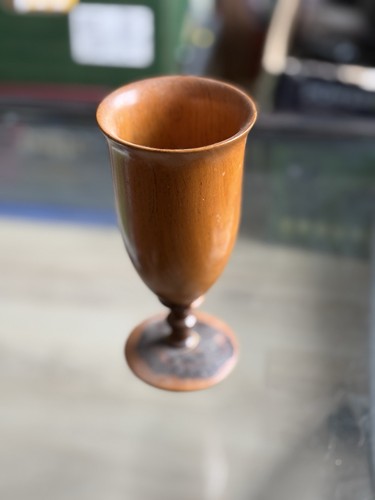 Vintage turned wooden - , goblet