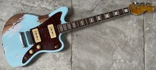Jazzmaster Sonic Blue Nitro Relic Custom Style Offset Guitar UK