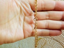 18ct Gold Plated  Unisex Rolo Belcher Bracelet Baby - Adult All Sizes & Style