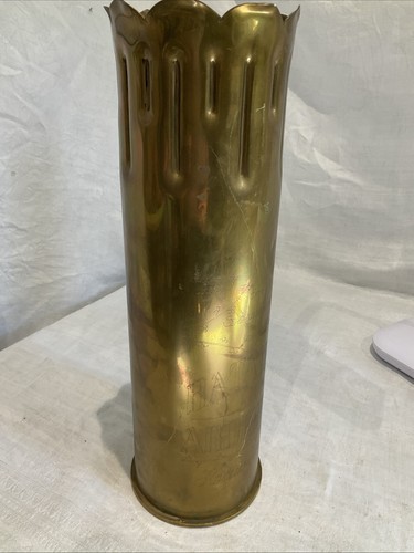 Trench art brass vase - trench,