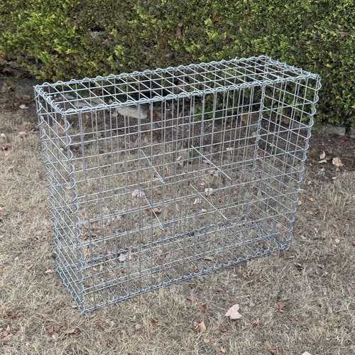 Large gabion mesh stone cage - stone,