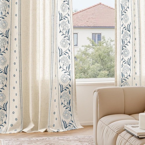 Topick embroidery floral - floral, linen