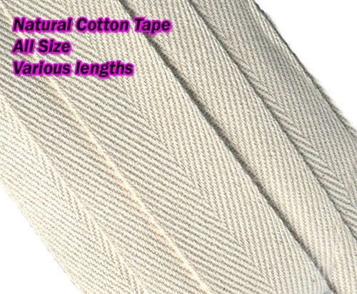 Cotton webbing natural beige - cotton,