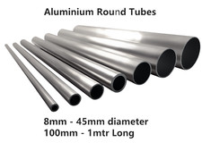Aluminium Round Tube Pipe 6mm - 30mm Multiple Sizes & Lengths6082T6 6063T6 GS