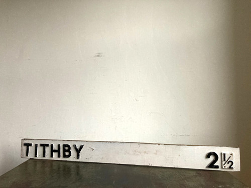 Vintage reclaimed road sign - road,