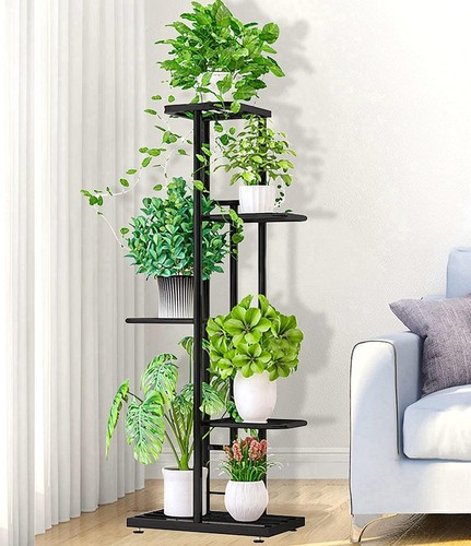 Black tier metal plant - 5-tier,