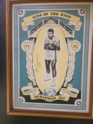 Signed muhammad ali poster - ali,