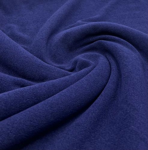 Navy terry towelling polyester - navy,