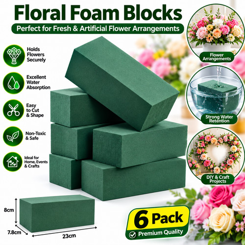 Premium wet florist foam - 6x,