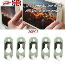 20x Heavy Duty Keyhole Picture Frame Hangers Two Hole Hanging Bracket Plate UK