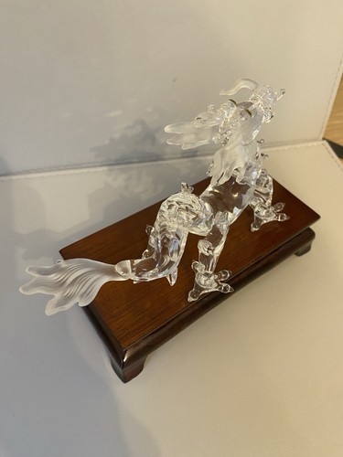 Swarovski dragon with wooden - dragon,