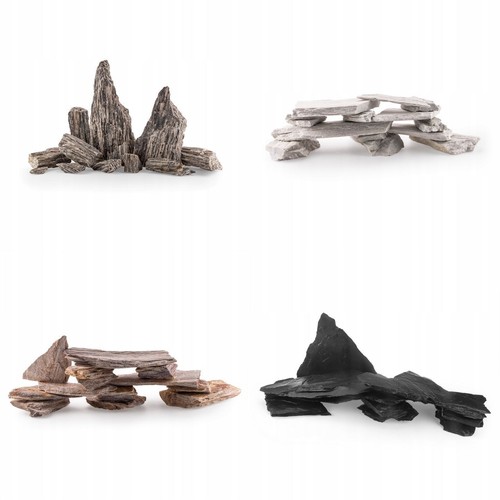 Aquarium stone slate - slate, fish
