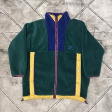 Vintage 90s Helly Hansen Colourful Deep Pile Fleece Jacket - LARGE Mens Boxy
