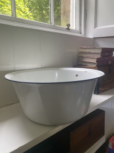 Vintage large enamel - large, bowl