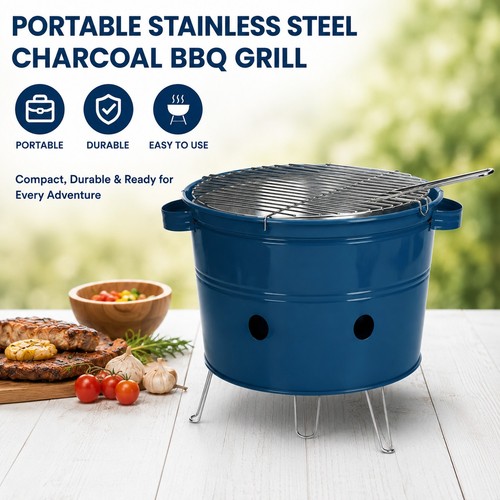 Portable bucket barbecue - bucket,