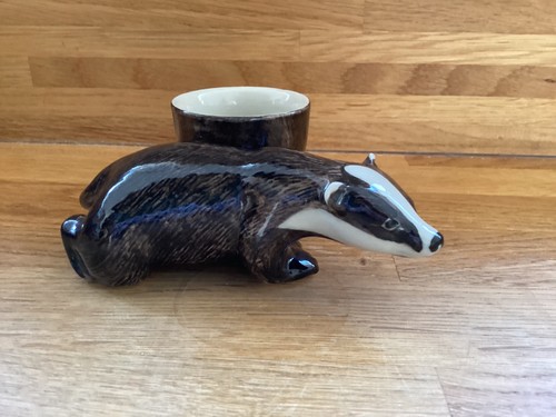 Quail pottery badger egg - quail, cup
