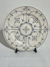 English Ironstone Tableware Dinner Plate Blue White Floral Strawflower 25 cm