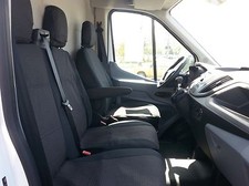 Coprisedili Neri Tessuto di Qualità Per Ford Transit Custom 2013 +