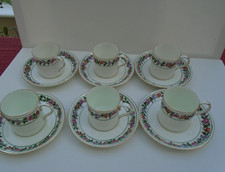 CROWN STAFFORDSHIRE 6 COFFEE