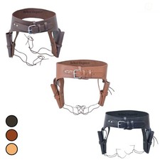 Cowboy Western Revolver Double Gun Holster Belt Black Brown Tan -.22 .38. 44 .45
