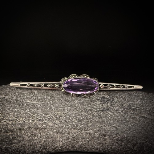 Art deco 935 silver - 935, amethyst