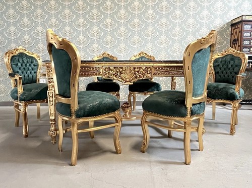 Dining set green marble - dining,
