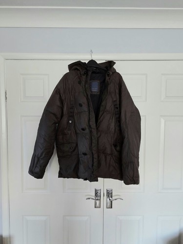 Zara man green puffer - puffer, hooded