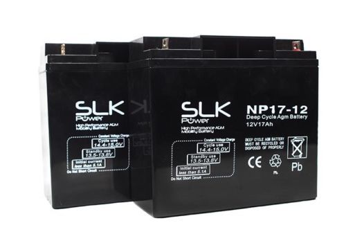 Pair 12v 17ah - 12v, reconditioned