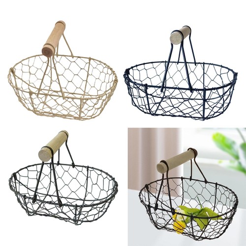 Wire egg basket vegetables - egg,