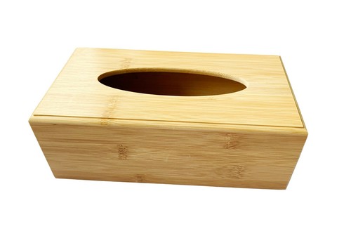 Wood standard tissue box - standard,