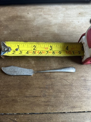 1913 silver butter - silver, knife
