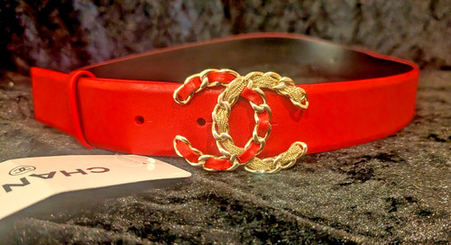 Chanel red leather - chanel, interwoven