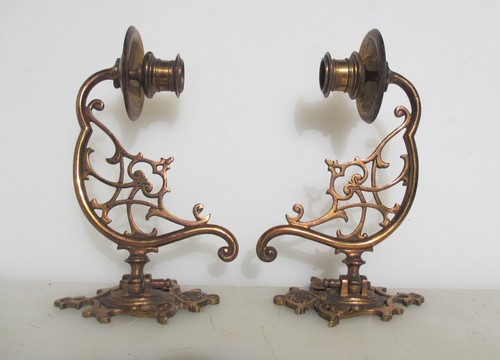 Antique bronze piano candle - antique,
