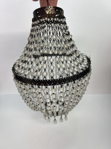 Vintage glass beaded - glass, pendant