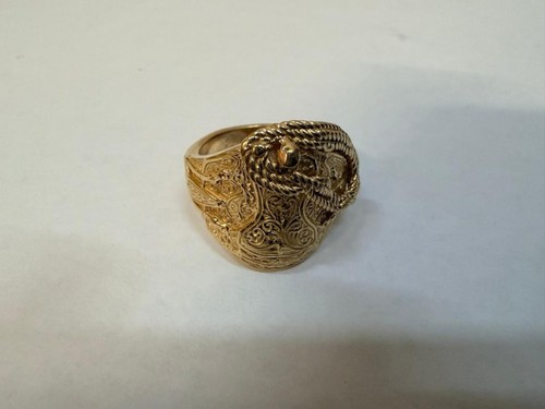 9ct gold saddle ring - 9ct,