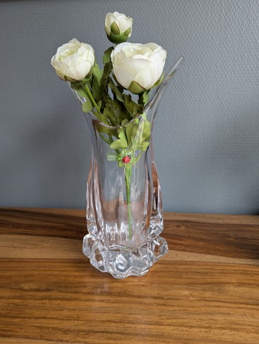 Large art glass vase signed - glass,