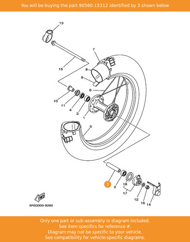Yamaha spacer 90560 - spacer,, 90560-15312
