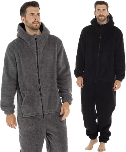Mens fluffy fleece all one - mens,
