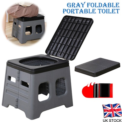 Large portable folding toilet - large,