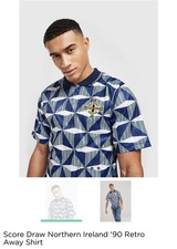 Score Draw Northern Ireland '90 Retro Away Shirt Size XXXL