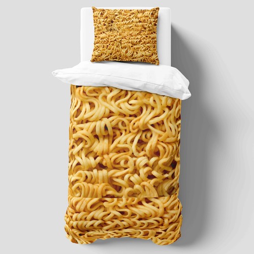 Ramen noodles duvet cover - noodles,