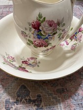 Antique Victorian Wash Jug & Bowl Set with Chamber Pot & Soap Dish