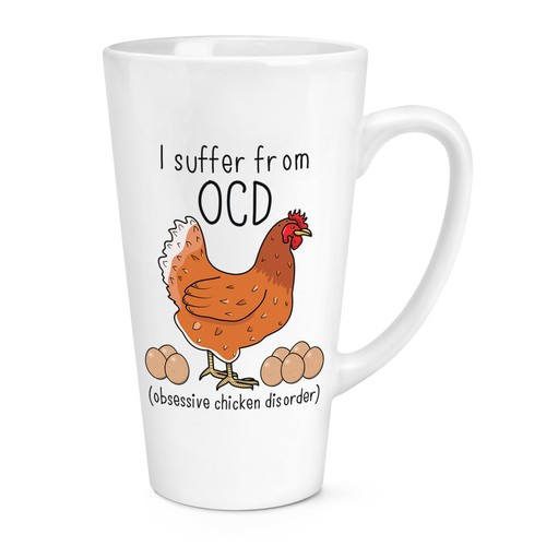 Chicken ocd 17oz - large, latte