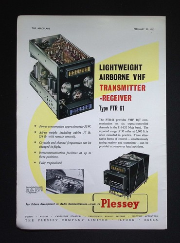 Original 1953 advert plessey - advert,