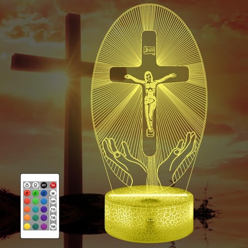 Jesus cross night - night, light