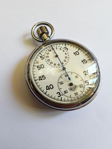 Chrome plated heuer - heuer, stopwatch